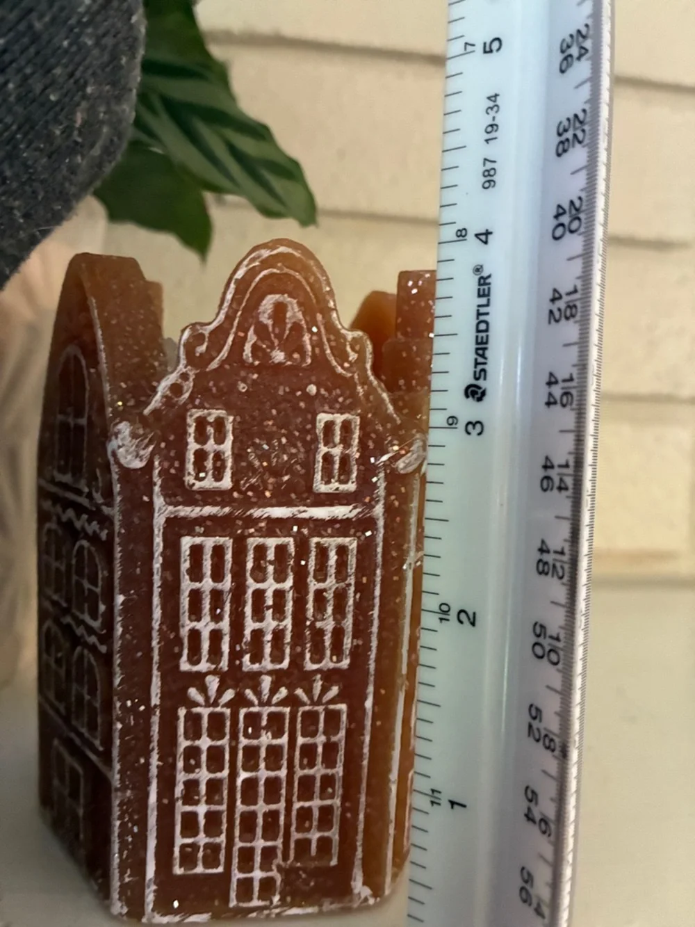 Decorative Gingerbread House Theme Four Inch Candle - Picture 7 of 7